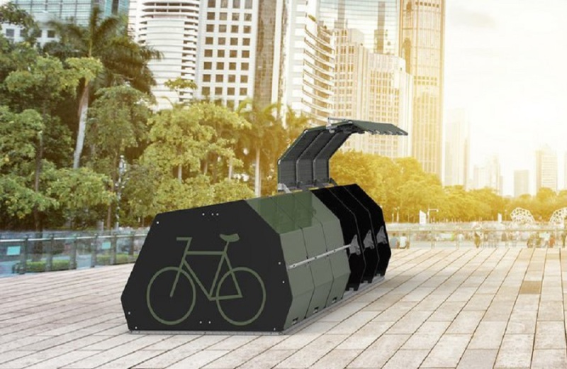 ERLAU_Fahrradbox_Pedalo_Radbox_gruen