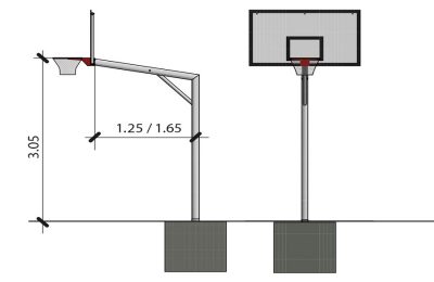 Vindico | Basketballanlage - eckige Ausführung